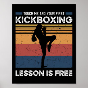 Poster Toque Me E Sua Primeira Aula De Kickboxing É Gráti