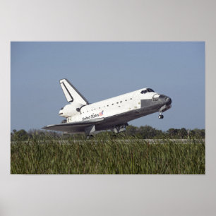 Poster Toques de Atlantis do vaivém espacial para baixo