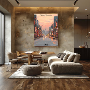 Poster Tóquio Minimalista - Tons Sutis Arte no Japão