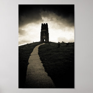 Poster Tor escuro - Glastonbury icónico 6x10 arquivísti