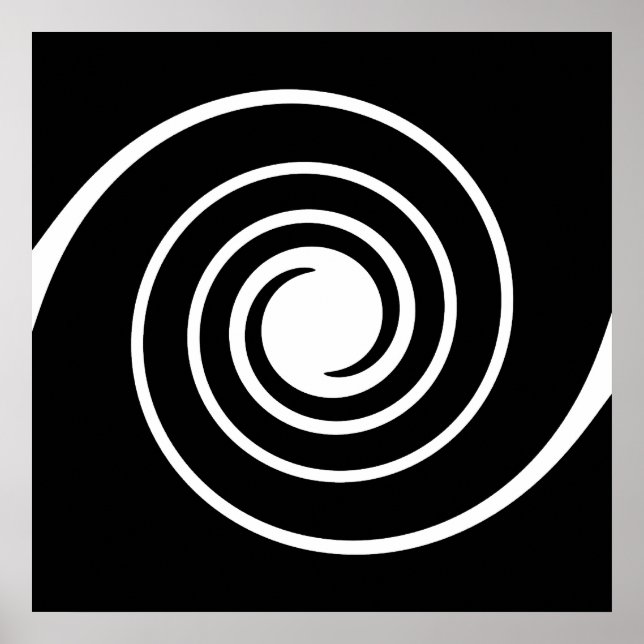 Pôster Torção Preta e Branca. (Frente)