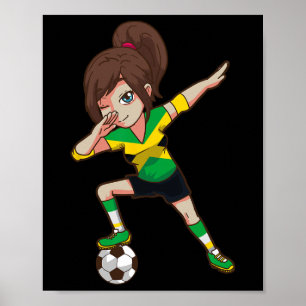 Poster Torcendor de Futebol Jamaica Bandeira Jamaicana Me