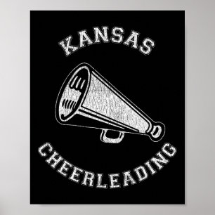 Poster Torcida do Kansas Angustiado Retro Cheerleader dos