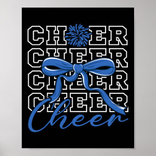 Poster Torcida Grito Azul Coquette Laço Cheerleader F