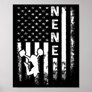 Poster Torcida Grito Nene Bandeira da América Vintage Nat