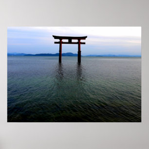 Poster Tori Japonês Flutuante