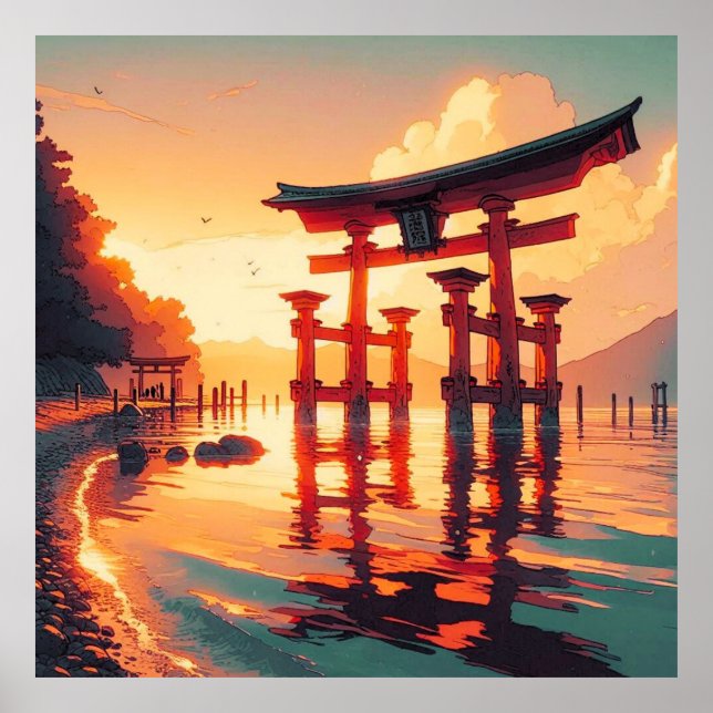 Poster Torii da Luz Nascente (Frente)