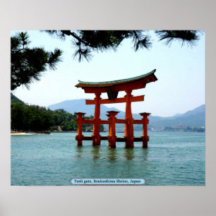Pôster Torii gate, Itsukushima Shrine, Japão