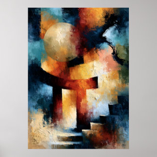 Poster Torii no Hikari Japanese Abstract Torii Gate Art