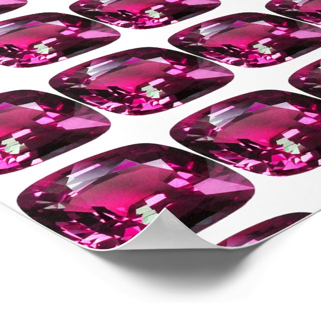 Poster Tormaline Gemstone Pink (Borda)
