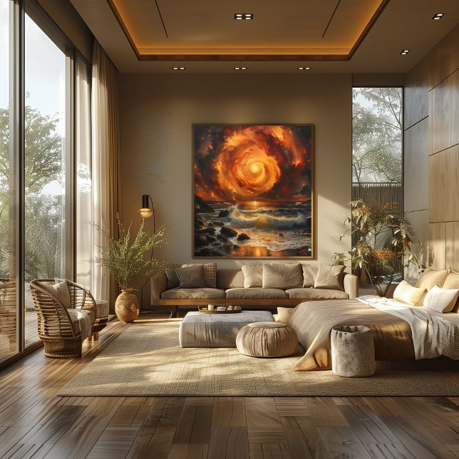 Pôster Tormenta Cósmica: Arte Surrealista e Impresionista (Criador carregado)