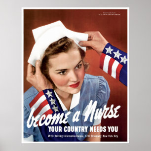 Poster Torna-se uma enfermeira de WWII