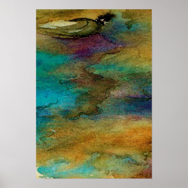 Poster Tornado Fury abstrato aqucolor pintura (Frente)