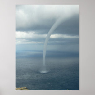 Poster Tornado Waterspout Sobre Água