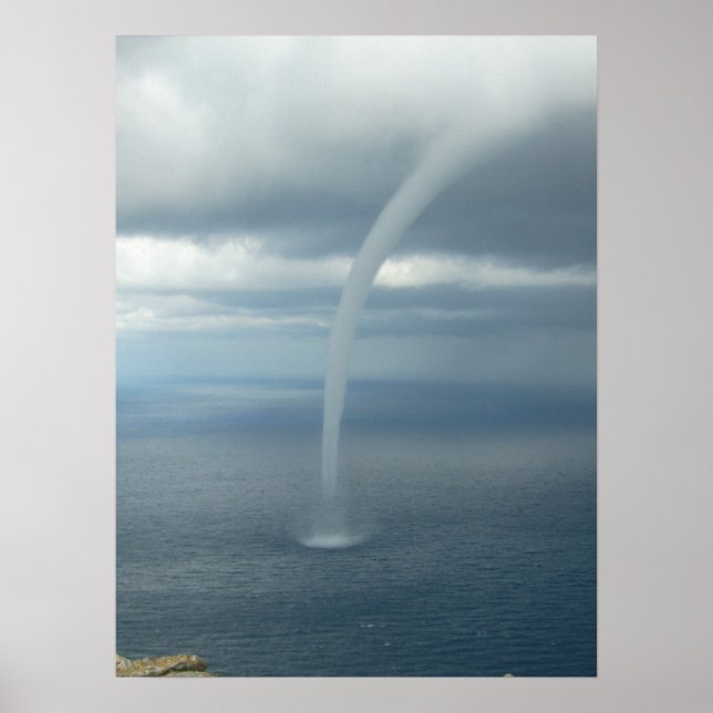 Poster Tornado Waterspout Sobre Água (Frente)