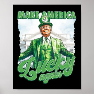 Poster Tornar a América Feliz Novamente Dia de São Patríc