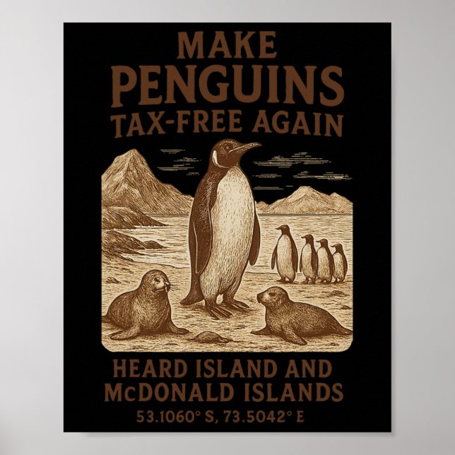 Poster Tornar O Pinguim Isento De Imposto Novamente - Res (Frente)