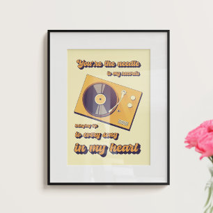Poster Tornável com texto relacionado ao amor.