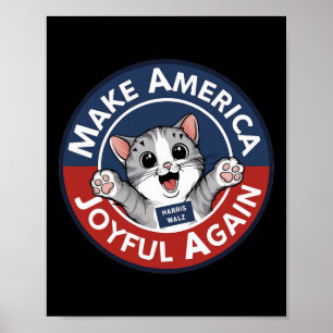 Poster Torne a América alegre novamente Harris Wallz 2024