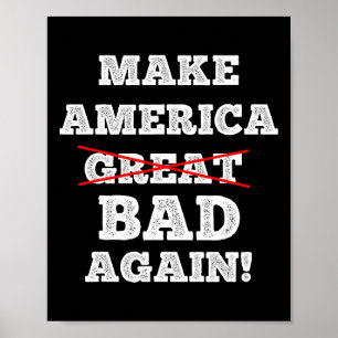 Poster Torne a América Byd Novamente Piada de Trump Feliz