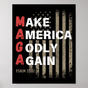 Poster Torne a América Deus Novamente Salmo 33