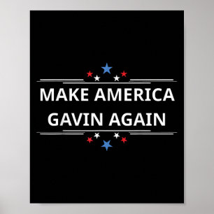 Poster Torne a América Gavin Novamente Engraçada Bandeira