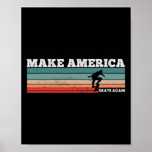 Poster Torne a América Patins Novamente - Patinação Engra