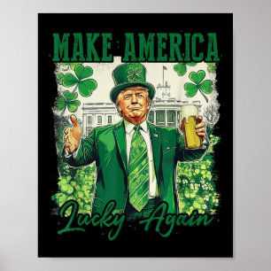 Poster Torne A América Sortuda Novamente Engraçada Tambor