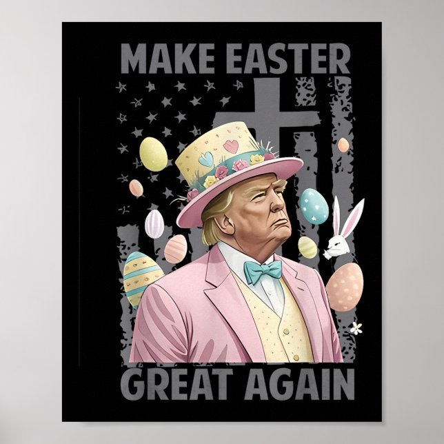 Poster Torne a Páscoa Excelente Engraçada Presidente (Frente)