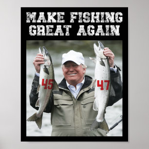Poster Torne a Pesca Grande Novamente Trump 2024