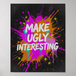 Poster Torne Feio Interessante Citação Criativa