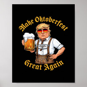 Poster Torne Grande Novamente Engraçado Trump Bebe Cervej