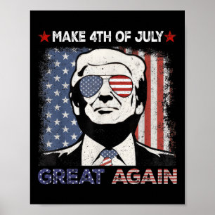 Poster Torne o 4 de Julho Grande Novamente Trump Homens M