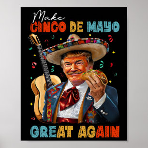 Poster Torne o Cinco De Mayo Grande Novamente Trump Guita