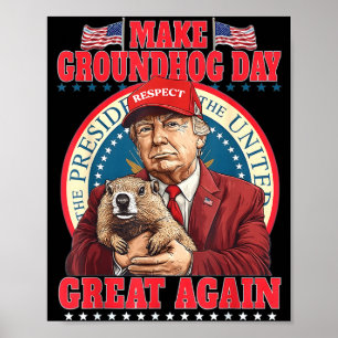 Poster Torne o Dia da Marmota Grande Novamente Engraçado