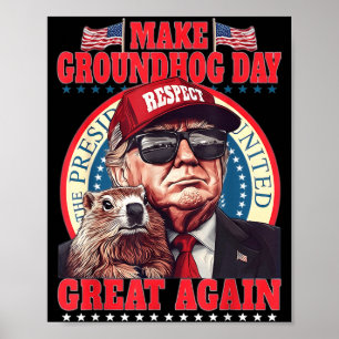 Poster Torne o Dia da Marmota Grande Novamente Engraçado