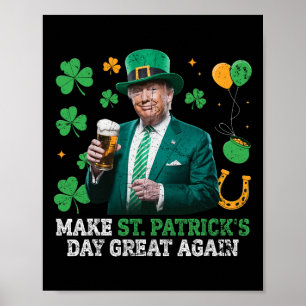Poster Torne o Dia de São Patrício Grande Novamente Engra