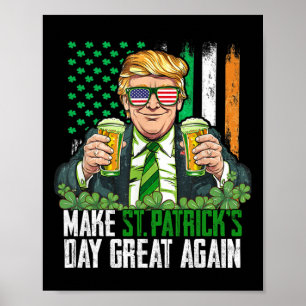 Poster Torne o Dia de São Patrício Grande Novamente Farto