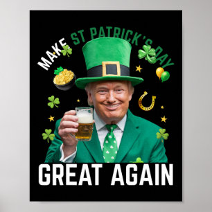 Poster Torne o Dia de São Patrício Grande Novamente Lepre