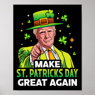 Poster Torne o Dia de São Patrício Grande Novamente Trevo