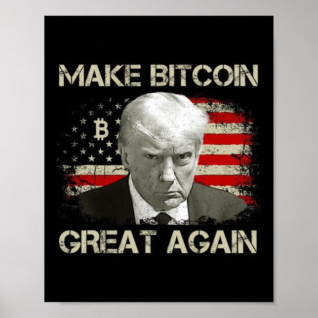 Poster Torne o Excelente Bitmoney Novamente Engraçado Mag (Frente)