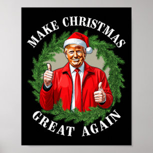 Poster Torne o Natal Grande Novamente Donald Trump Mega 1