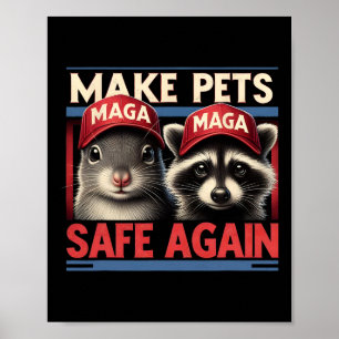 Poster Torne Os Animais Seguros De Novo, Passe O Esquilo