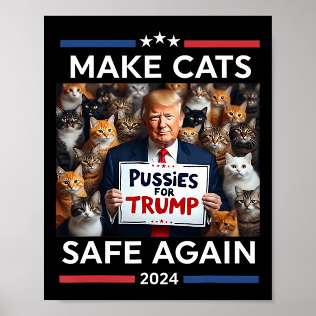 Poster Torne Os Animais Seguros Novamente Trump 2024 Salv (Frente)