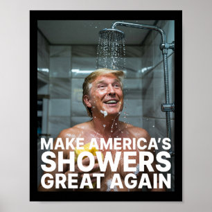 Poster Torne os Chuveiros da América Ótimos Novamente Tru