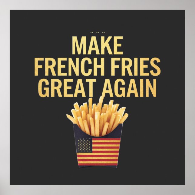 Poster Torne Os Fries Franceses Excelentes Novamente Deli (Frente)