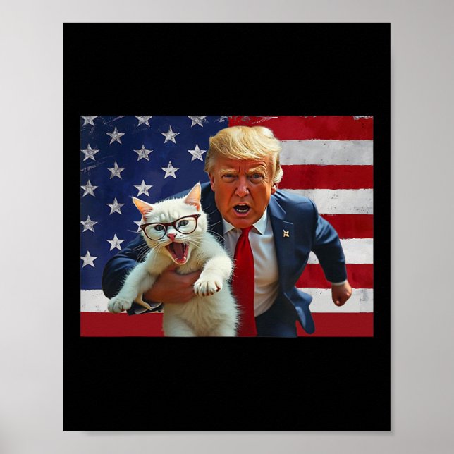 Poster Torne Os Gatos Seguros Novamente Para Trump Ganhar (Frente)