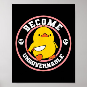 Poster Torne-se incontrolável Faca Engraçada Faca de Pato