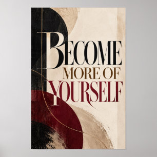 Poster Torne-se Mais Você Mesmo Tipografia Abstrata Pared