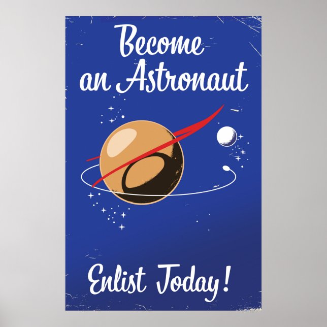 Poster Torne-se um Astronauta inscrito hoje! (Frente)